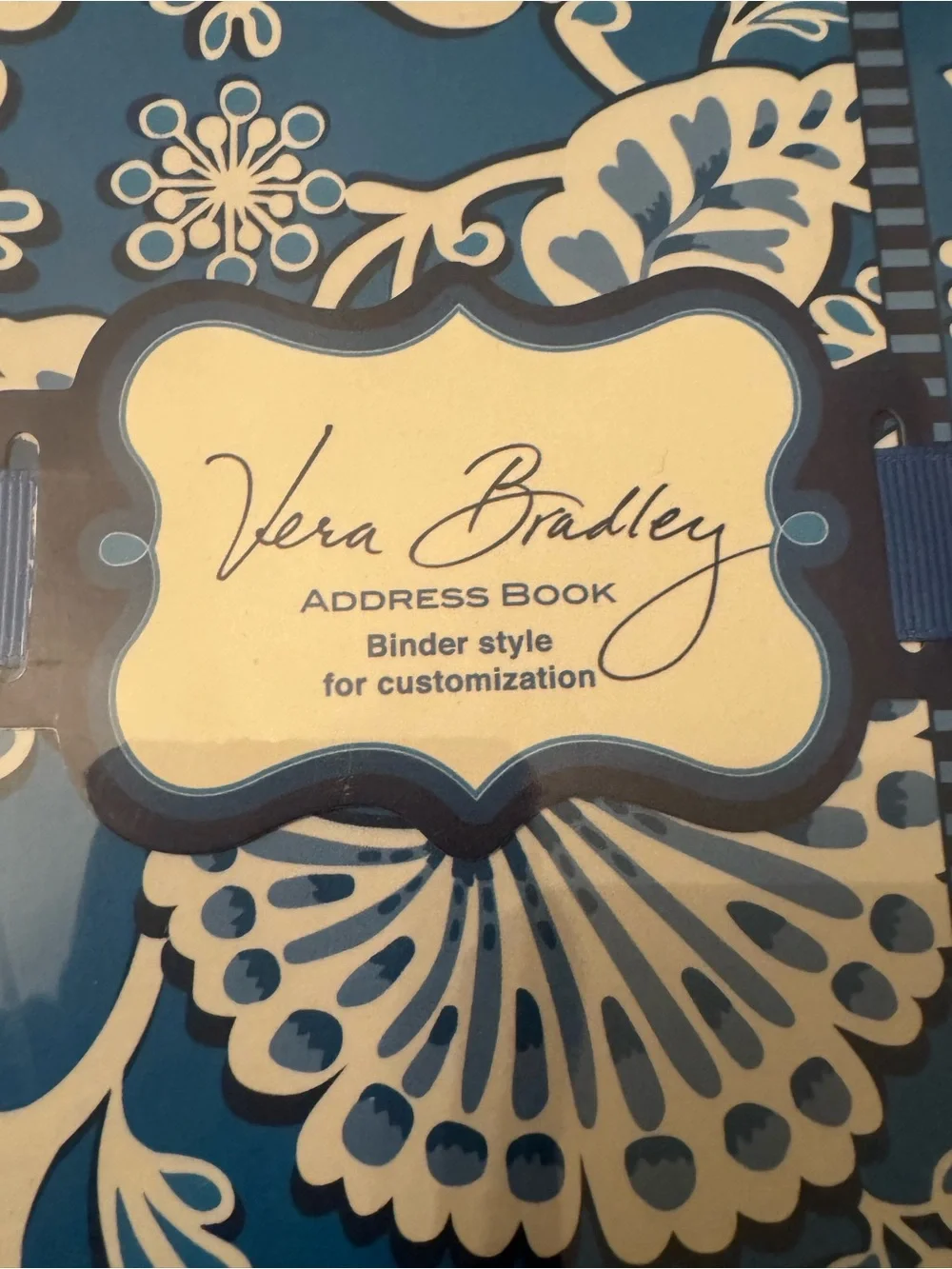 Vera Bradley Blue Lagoon Binder Style Address Book Retired Floral Organizer